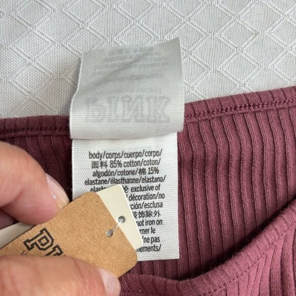 Victoria’s Secret PINK Long Sleeve Ribbed Cut Out Dress NWT Size XL - Picture 5 of 6